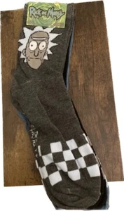 Rick and Morty  Crew Socks 3 Pack Men's Shoe Size 6 to 12 NEW Adult Swim Cartoon - Picture 1 of 6