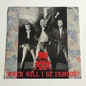 Bros - When Will I Be Famous 7" Vinyl Record - ATOM 2  EX