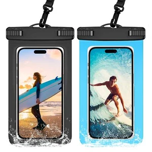 2 Pack Waterproof Phone Pouch Bag Universal Phone Water Protector Case - Picture 1 of 6
