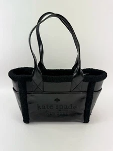Kate Spade New York Jett Faux Shearling Tote Large Black - Picture 1 of 10