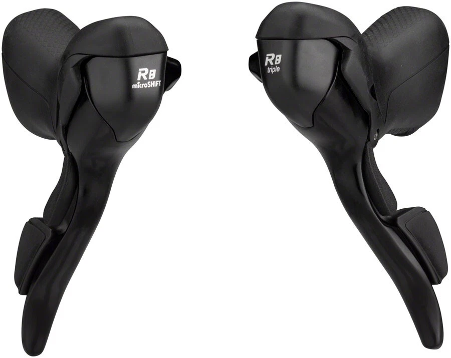 microSHIFT R8 Drop Bar Shift Lever Set 3 x 8-Speed, Shimano Compatible - Image 1 of 3