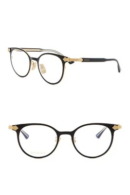 Marcos redondeados Gucci GG0068O 001 titanio negro/oro 49 mm GG 0068O Foto 1 de 4