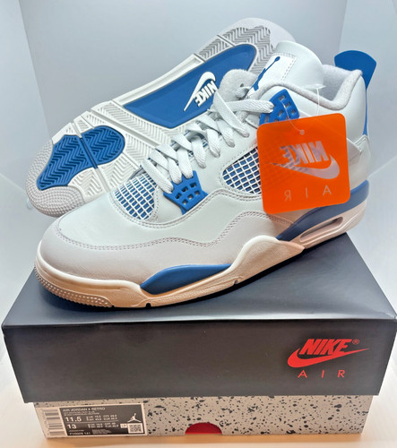 Nike Air Jordan Retro IV 4 blu militare industriale FV5029 141 taglia 11 5 NUOVE DS