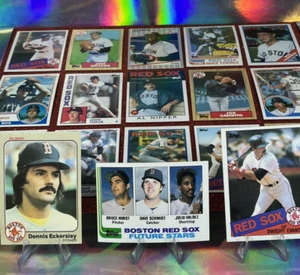 1983 Fleer -1989 Boston Red Sox Vintage Lot Eckersley Wade Boggs Al Nipper - Picture 1 of 7