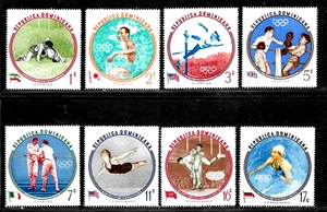 Dominica Rep.,  Olympic set, 8v, MNH - Picture 1 of 1