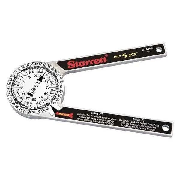 STARRETT 505A-7 MITER PROTRACTOR  7 IN - Image 1 of 1