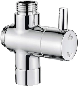 M92202 Valvola per Doccia, Deviatore Rubinetto Colonna 3 Vie,G1/2"-G1/2",Cromo, - Foto 1 di 14