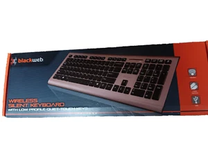 Teclado silencioso inalámbrico BLACKWEB teclas táctiles silenciosas de bajo perfil BWC17H0006 rosa - Imagen 1 de 5