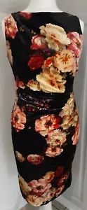 Red Herring Size 12 NEW Black Floral Velvet Velour Dress - Picture 1 of 3