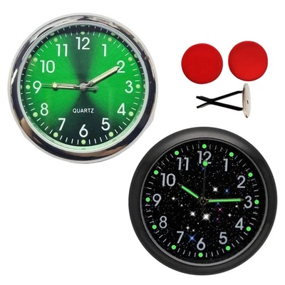 2 Stück leuchtende Mini-Auto-Entlüftungsuhr, universelle Automobil-Quarzuhr mi - Bild 1 von 4