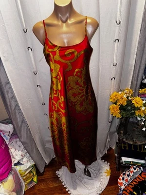 Vestido de noche NATORI Private Luxuries para mujer talla S satinado estampado floral sin mangas Foto 1 de 4