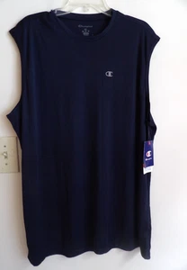 Camiseta Champion Hombre Musculosa Azul Marino Doble Seco-Anti Olores Talla 2X Nueva Con Etiquetas - Imagen 1 de 4