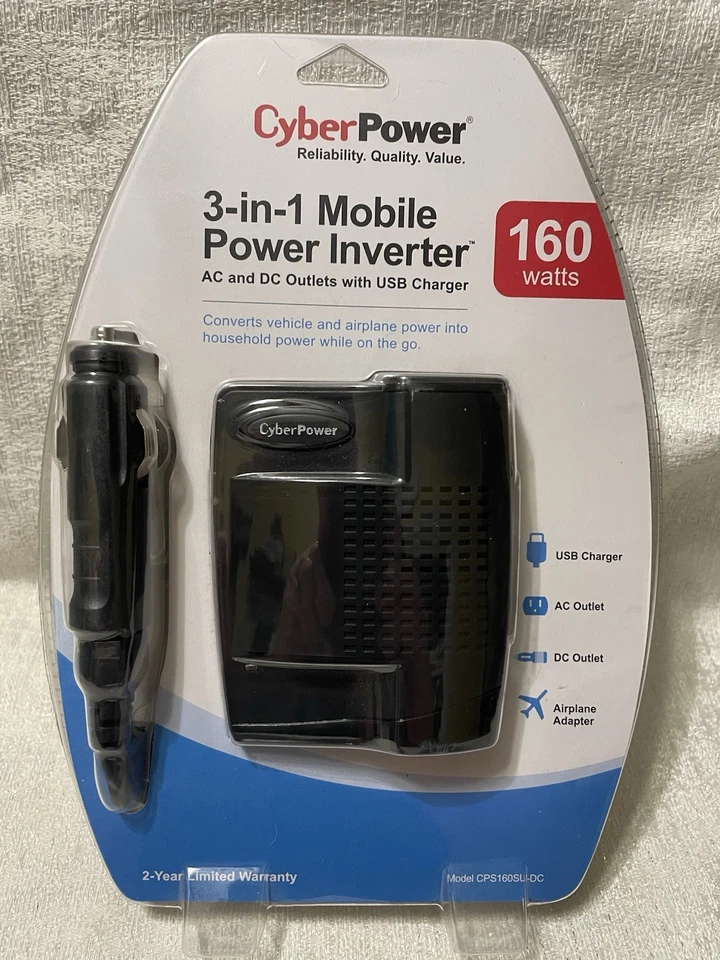CyberPower DC to AC power inverter - 12 V - 160 Watt - CPS160SU-DC Sealed - Image 1 of 4