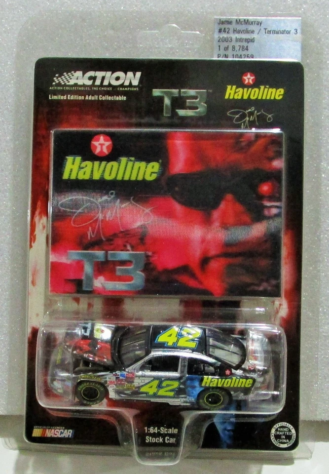 2003 action 1:64 #42 jamie mcmurray havoline /  terminator 3 dodge intrepid - Image 1 of 1