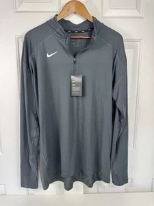 Nike Dri-Fit Element 2.0 Men's 1/4 Zip Grey Running Top Men's XL - Picture 1 of 6