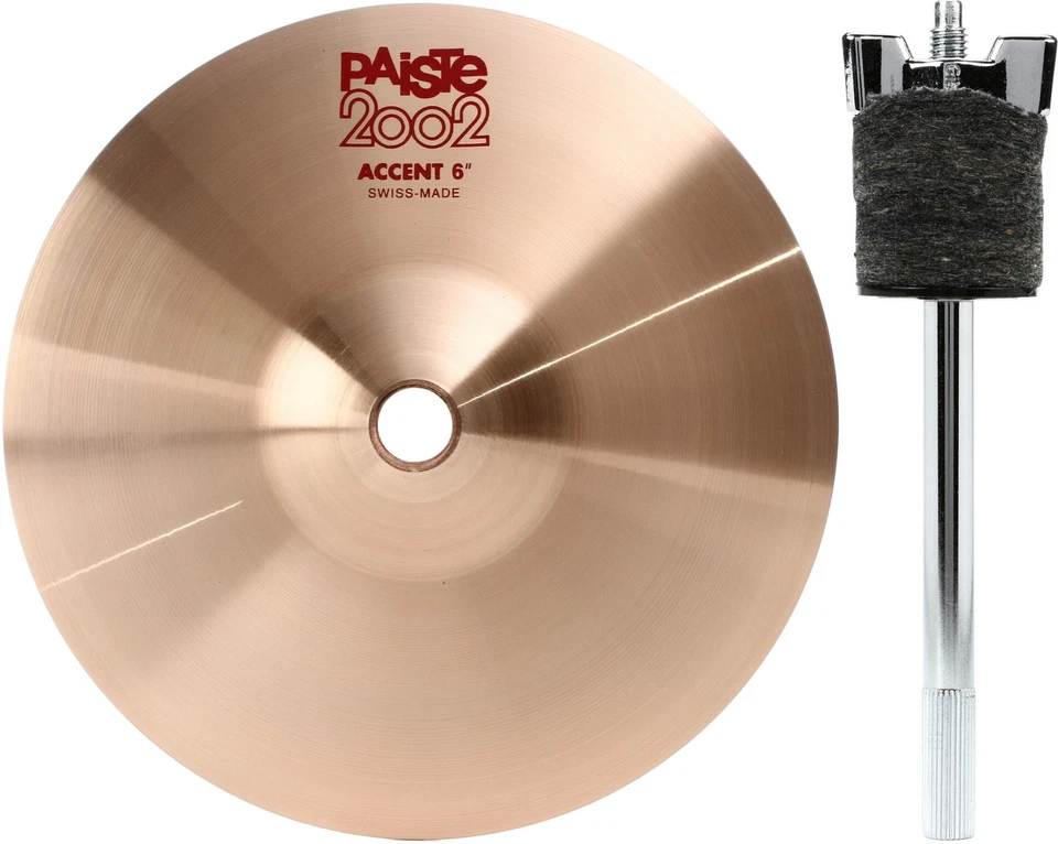 Paiste 6 inch 2002 Accent Cymbal - each + Gibraltar SC-MCSA6 Value Bundle - Image 1 of 3