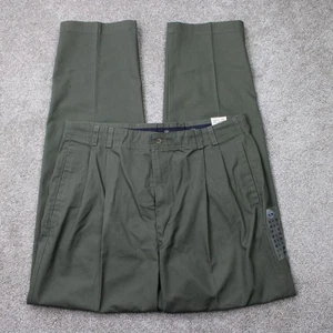 Dockers Hose neu mit Etikett Herren 38 x 34 grün plissiert faltenfrei 100 % Baumwolle klassische Passform - Bild 1 von 15