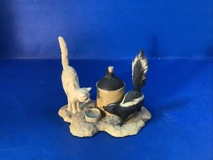 De colección Años 80 Retirado Lowell Davis Escocia Schmid Figura Escena Mofeta Gato Sorpresa - Imagen 1 de 7