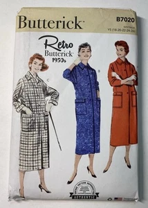 B7020 UNCUT 'Butterick' Modello CUCITO - 'Manca il Cappotto Scatola' Anni '50 Stile Retrò - Foto 1 di 4