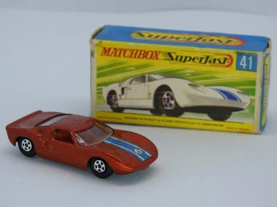 Matchbox Superfast No.41 Ford G.T.1971-72 Mint en Original G Box Vert Base NW - Bild 1 von 4