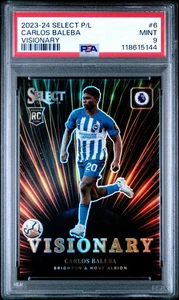 Carlos Baleba 2023-24 Panini Select EPL Visionary Prizm #6 SSP Rookie RC PSA 9 - Picture 1 of 2