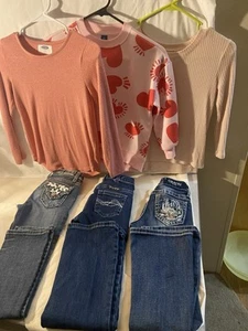 Little Girl Size7-8 Clothes Old Navy Shirt Grace Jeans Request Jeans Tuff Jeans. - Picture 1 of 21