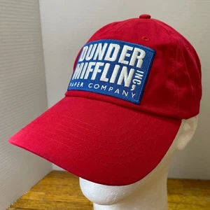 Funko The Office Hat Cap Adjustable Red Dunder Mifflin Logo Embroidered Official - Picture 1 of 11
