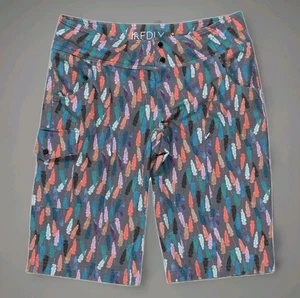 Shredly Shorts Tg 16 Grigio Piume MTB Mountain Bike Cucitura Lunga 16" Regolabile - Foto 1 di 11