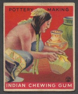 1933 GOUDEY INDIAN GUM R-73 #153  Pottery Making  ( Series of 216 )  FAIR  A