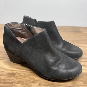 Dansko Raina Shoe Womens 39 8.5-9 Black Leather Pull On Zip Casual Ankle Bootie - Picture 1 of 12