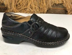 Colección Cabelas Sandhills Mujer Enfermera Zuecos Zapatos Cuero Cuña Negra TALLA 9 M - Imagen 1 de 10