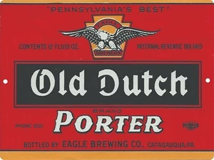 Letrero metálico reproducción etiqueta cerveza holandesa antigua Eagle Brewing 9"x12" Catasauqua PA - Imagen 1 de 3