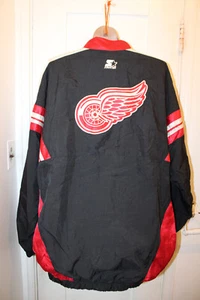Giacca a vento STARTER CENTER ICE Detroit Red Wings uomo XL retro grande grafica - Foto 1 di 9