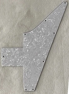 Fits Gibson 76 Explorer Re-Issue Blank Style Guitar Pickguard,4 Ply White Pearl - Picture 1 of 7