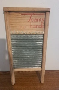 Antique Vintage Small Washboard 18”x8½” Scanty Handi - Picture 1 of 4
