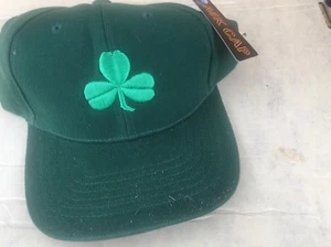 Hut Notre Dame Irish Clover grün verstellbar Hakenverschluss Vintage neu mit Etikett - Bild 1 von 2