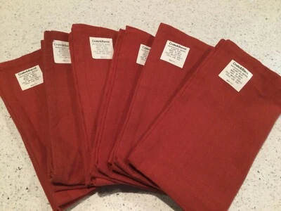 Crate & Barrel Kaleidoscope Napkins set of 6 burnt rust 20" square New - Image 1 of 4