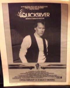 Film Promo/Poster Werbung ""QUICKSILVER"" Kevin Bacon 1986 Film - Bild 1 von 3