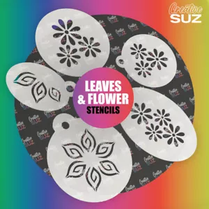Face Paint Craft Cake Airbrush Stencil Flowers Leaves - Buy 2 for FREE P&P - Picture 1 of 15