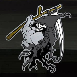 Sensenmann FALSCH! Muscle Bodybuilder LG 13"x13,5" Aufkleber Sticker Dr-Death Fate - Bild 1 von 1