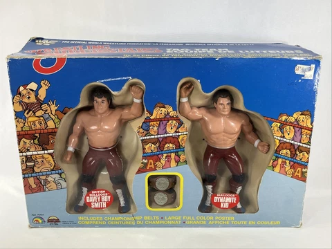 Vintage 1987 WWF LJN Wrestling Superstars Tag Team British Bulldogs Read As is Cover