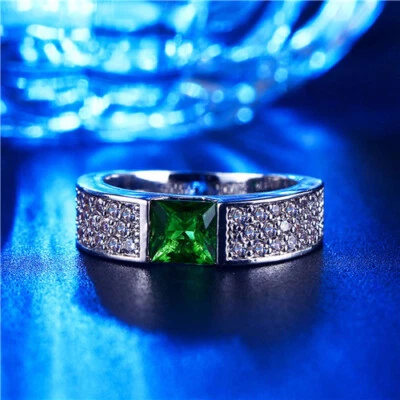 绿色锆石 Cz 戒指 #HM8222 — 第 1/2 张图片