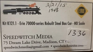 RARE Speedwitch HO Erie 70000 Series Rebuilt Steel Box Car Resin Kit - Picture 1 of 4