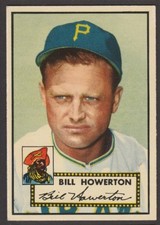1952   TOPPS  BASEBALL  # 167  BILL HOWERTON   INV  4207