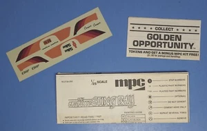 Vintage MPC 1967 Corvette Sting Ray", Decals & Instructions (1984 Release) 1/25 - Picture 1 of 5
