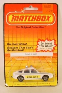 Matchbox White Rover 3500 Police Car MB 8-D11 - Picture 1 of 1