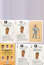 hank aaron 4 CARDS FROM THE 1991 BASEBALL LEGENDS PLAYING CARD GAME