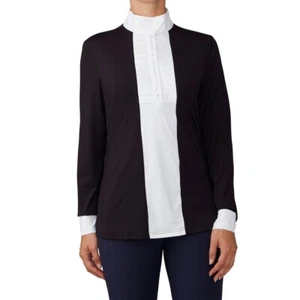 Ovation Elegance Grace Damen Langarm Show Shirt - Schwarz, Weiß (Var. Größen) - Bild 1 von 5