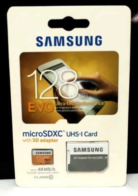 Samsung microSDXC Card w/Adapter 128GB up to 48MB/s EVO Class 10 MB-MP128DA/AM - Image 1 of 4