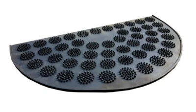 Fußabtreter Gummimatte halbrund schwarz robust Fußmatte Schmutzfangmatte 74 x 41 - Bild 1 von 3